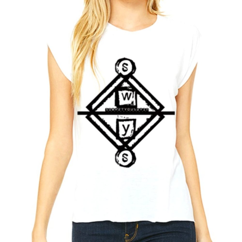 White Sleeveless Tank Top